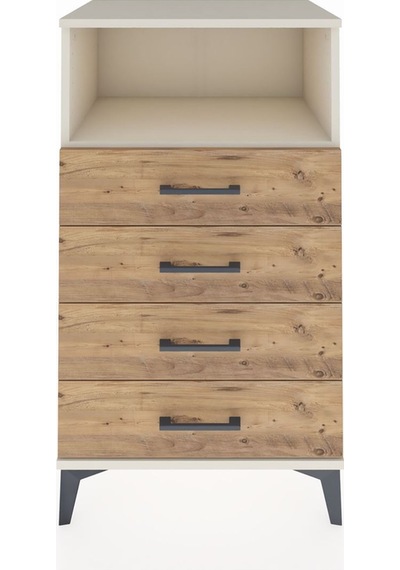Hyperion Komodin Tek Raflı 4 Çekmeceli 60x44x106 Aytaşı-çam Aytaşı