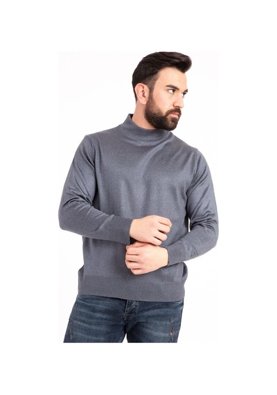 Nacar Store Erkek Yarım Boğazlı Kazak Indigo