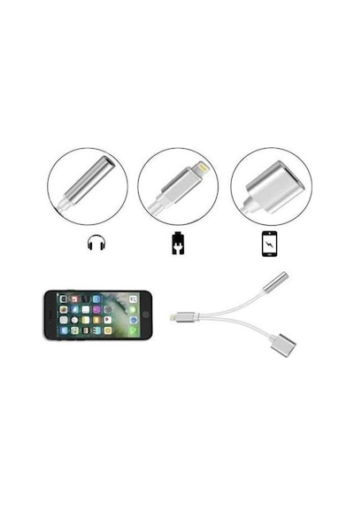 Apple Uyumlu iPhone  X Xr Xs Max Plus Lightning Kulaklık Şarj Çevirici 4428P Dö