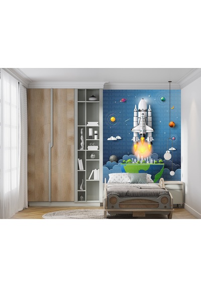 Çocuk Odası Uzay Serisi 04 Çocuk Odası Poster Duvar Kağıdı