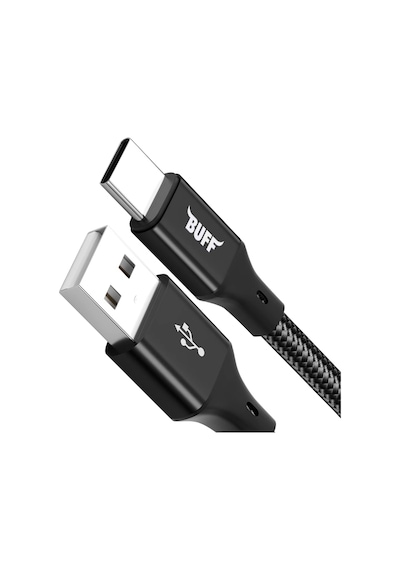 Buff Bl71 Usb Type-c 2.4a 1.2m Data Ve Şarj Kablosu Siyah