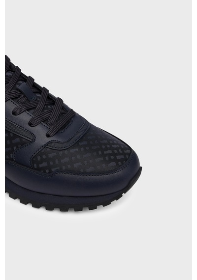 Boss Logolu Deri Sneaker Ayakkabı Erkek Ayakkabı 50568574 404 Lacivert