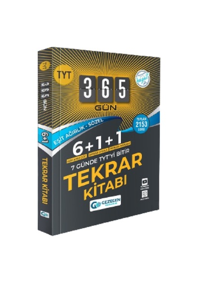 Gezegen Yayınları Tyt Eşit Ağırlık Sözel 365 Tekrar Kitabı