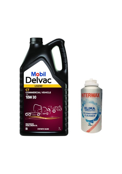 Mobil Delvac Legend Commercial Vehicle 10W-30 Motor Yağı 7 L + İnterwax Klima Temizleyici 150 ML