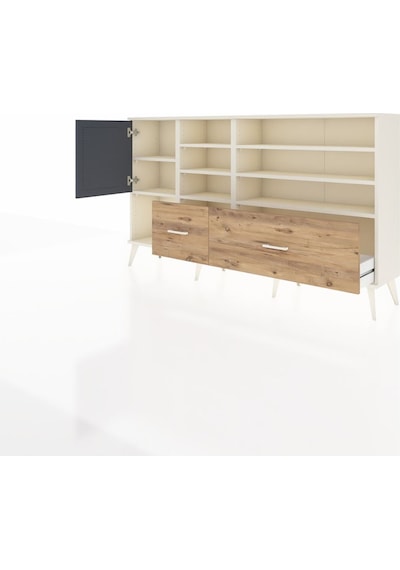 Arges Konsol 8 Raflı 2 Çekmeceli Tek Kapaklı 176x30x99 Aytaşı-antrasit/çam Antrasıt/atlas Çam - Aytası Arges Konsol 8 Raflı 2 Çekmeceli Tek Kapaklı 176x30x99 Aytaşı-antrasit/çam Antrasıt/atlas Çam - Aytası