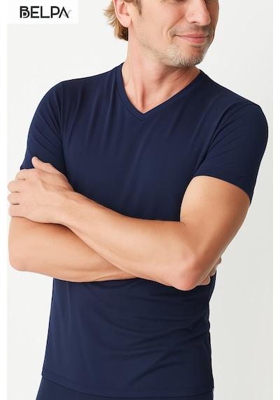 Belpa Ersa İç Giyim Modal Erkek V Yaka T-shirt 3'lü Lacivert