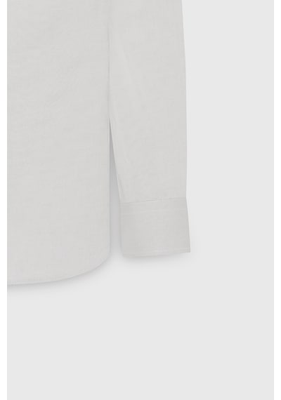 AC&Co / Altınyıldız Classics Erkek BEYAZ Slim Fit Dar Kesim Düğmeli Yaka %100 Pamuk Oxford Gömlek Beyaz