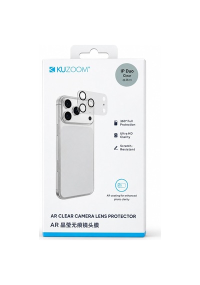 Yeni Nesil Telefon Aksesuarı Ekipman Koruyucu Cam Kuzoom Ar Clear Camera LensApple iPhone Uyumlu Duo Clear