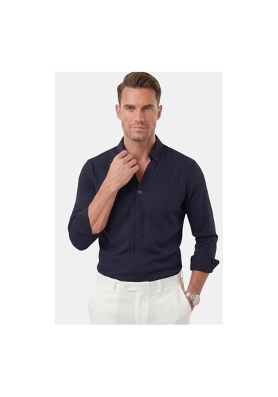 Deepsea Lacivert Slim Fit Kolay Ütülenebilir Açık Dik Yaka Likralı Erkek Gömlek 2602615 Deepsea Lacivert Slim Fit Kolay Ütülenebilir Açık Dik Yaka Likralı Erkek Gömlek 2602615