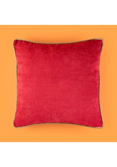 Soft Asas Kırlent - Kırmızı / Yeşil - 45x45 Cm Çok Renkli