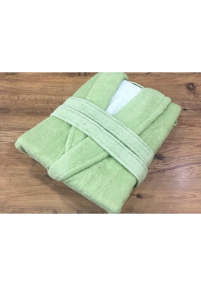 Royam Outlet İhracat Fazlası %100 Pamuklu Unisex Bornoz Yeşil