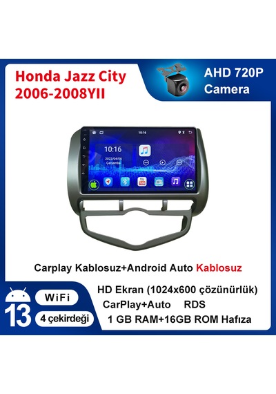 Honda Jazz City 2006-2008yıl 1gb Ram 16gb Rom Multimedya Carplay