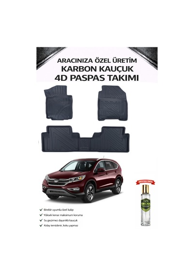 Honda Cr-v 2013 Model Aracınıza Özel Karbon Kauçuk Paspas Takımı