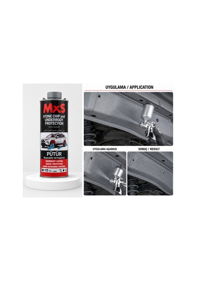 Mxs Gri Pütür Boyanabilir Alt Kaplama 1 Kg - Boyanabilir Araç Altı Koruma