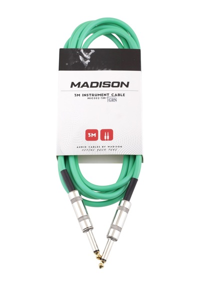 Madison Gitar Kablosu 3 Metre - Yeşil