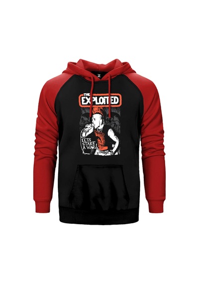The Exploited On Stage Kırmızı Renk Reglan Kol Sweatshirt / Hoodie