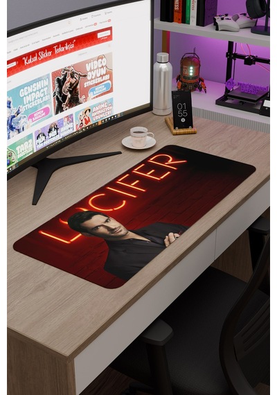 Lucifer V3 70x30 Xl Gaming Kauçuk Kaymaz Taban Mouse Pad Fare Altlığı