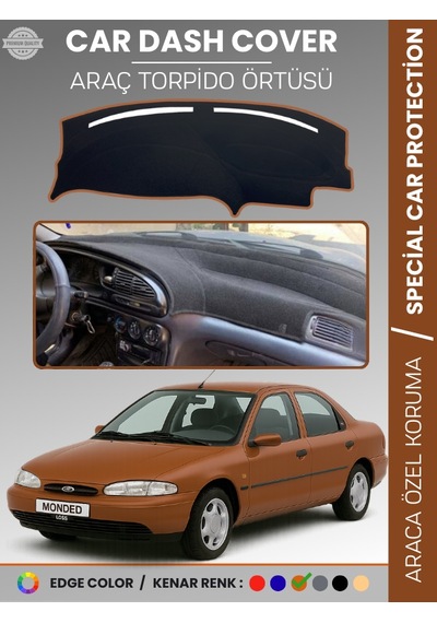 Ford Mondeo 2000-2007 Torpido Örtüsü Ön Göğüs Torpido Koruma Tam Uyum Kaymaz Kolay Montaj - 378 Stiloto