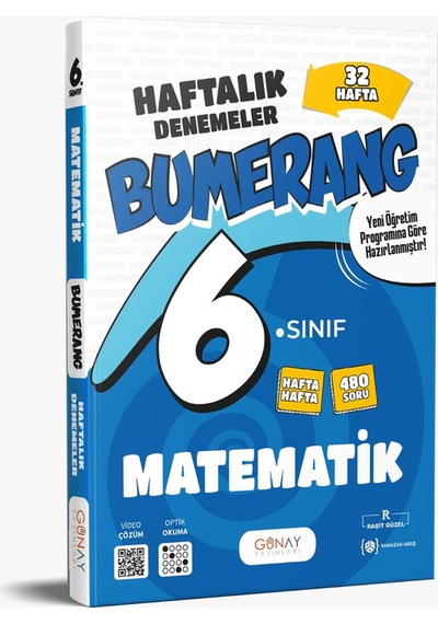 Günay 2025-2026 Müfredat 6.sınıf Bumerang 32 Haftalık Matematık