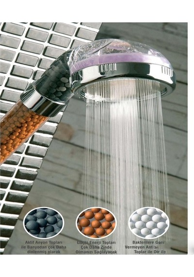 Tasarruflu Arıtmalı Duş Başlığı Krom