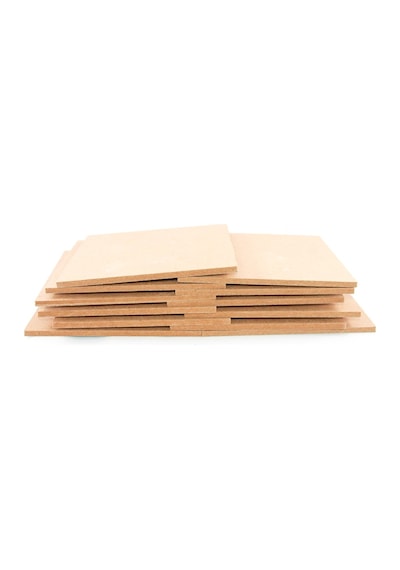 Sunta Kare Tahta Beyaz Kahverengi Hobi Hammadde 15X15 12'Li Paket