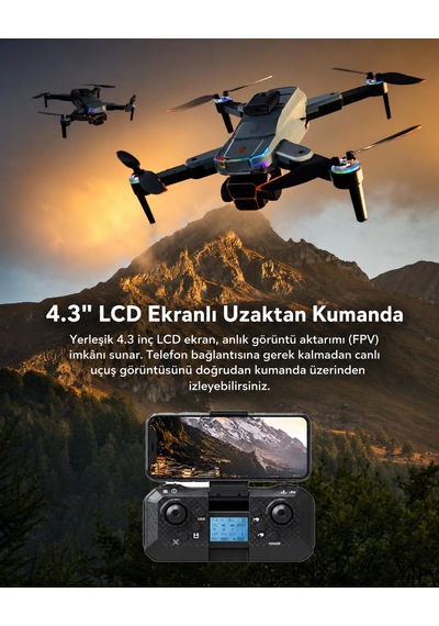 Js39 Dron Çift Lens 50x Zoom Başsız Mod Tek Tuşla Geri Dönüş 4k Hd Kamera Engel Algılama Wifi Cam Drone Uygulama Üzernden Anlık Görüntü