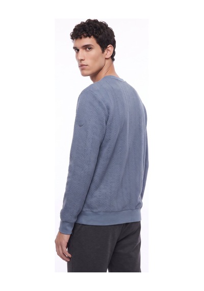 Discovery Expedition D6wm-swt3774 Mavi Jakarlı Erkek Sweatshirt