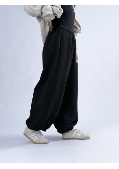 Cocopelli Siyah Oversize Kadın Baggy Pantolon Coc3427