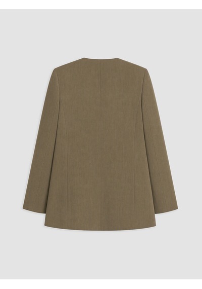Lcw Modest Haki Kruvaze Yaka Bağlamalı Oversize Kadın Blazer Ceket