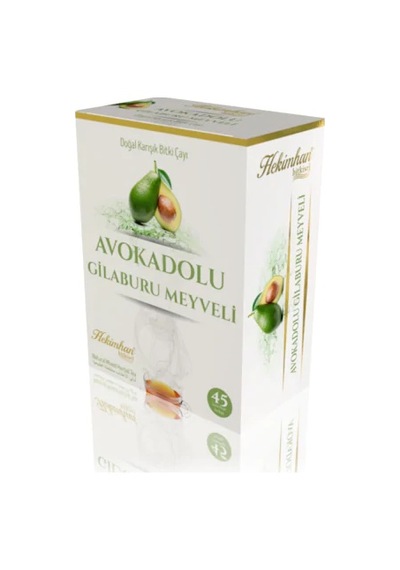 Hekimhan Bitkisel Avokadolu Gilaburu Meyveli Doğal Karışık Bitki Süzen Poşet Çay 45 x 2 G