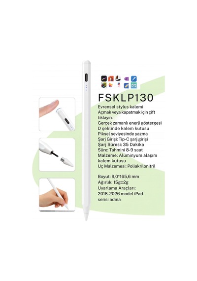 Samsung Galaxy Tablet Kalemi Aktif Kapasitif Stylus Pen Tab S10 S9 S8 S7 S6 Lite A9 A8 Uyumlu Siyah
