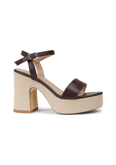Deery Kahverengi Platform Topuk Kadın Sandalet - K1040zkhvm01 Kahverengi