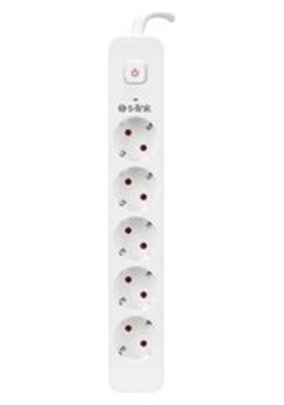 S-link Spg501s 1.5m 1.5mm 100 Yüzde Bakır 750 Joule 5 Li Anahtarlı Akım Korumalı Priz 0