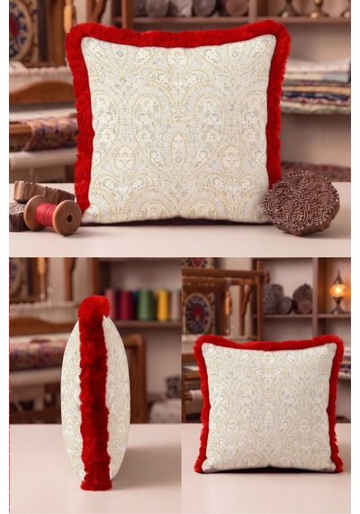 Motifli Damask Saçaklı Yastık Kılıfı - Zarif Oryantal Klasik Vizon Bordo Püsküllü Kırlent Kılıfı Puslu Vadi Aura Motifli Damask Saçaklı Yastık Kılıfı - Zarif Oryantal Klasik Vizon Bordo Püsküllü Kırlent Kılıfı Puslu Vadi Aura