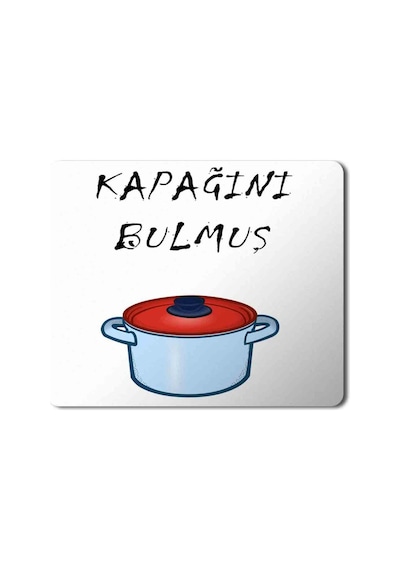 Tencere Yuvarlanmış Kapağını Bulmuş 2 Baskılı Mousepad Mouse Pad
