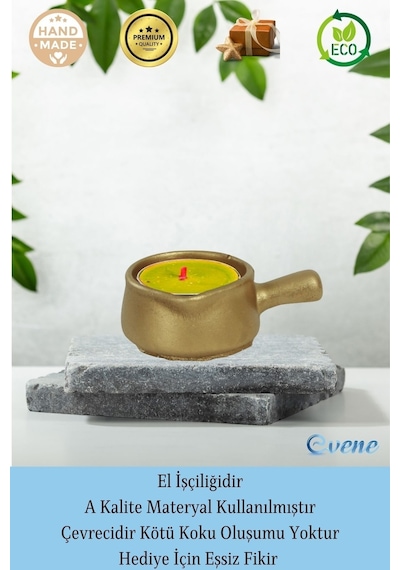 Mumluk Şamdan 3 Adet Tealight Uyumlu Üçlü Tava Model - Altın