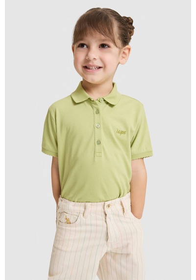U.s. Polo Assn. Kız Çocuk Çağla Tişört Basic 50328218-vr016 Cagla
