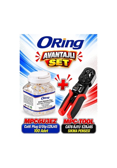 Oring Cat6 Rj11/ Ezrj45 Sıkma Pensesi 2 li Set