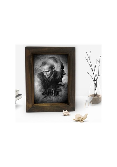 Bk Gift Atatürk Tasarımlı Dekoratif Doğal Masif Ahşap Çerçeve 15X (500609810)