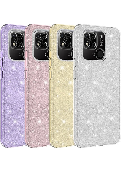 Xiaomi Redmi 10c Kılıf Zore Shining Silikon Pembe