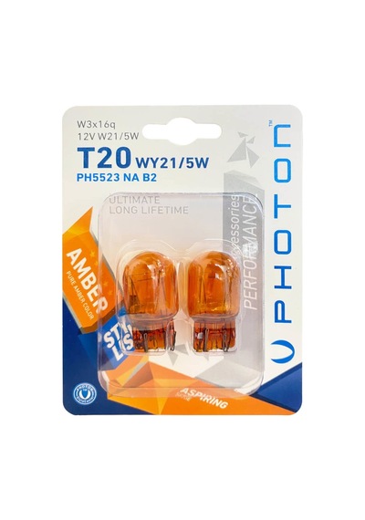 T20 Wy21/5w 12v Çift Devre Naturel Amber Blıster Ambalaj