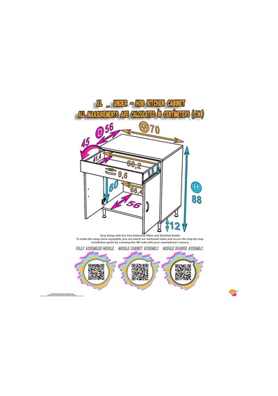 Modilayn Doqu Xl Set Ocak Altı Dolap 70x88x56 Cm Ölçülerinde 2 Kapaklı Ve 1 Gözlü Tüp Bölmelidir Beyaz Modilayn Doqu Xl Set Ocak Altı Dolap 70x88x56 Cm Ölçülerinde 2 Kapaklı Ve 1 Gözlü Tüp Bölmelidir Beyaz