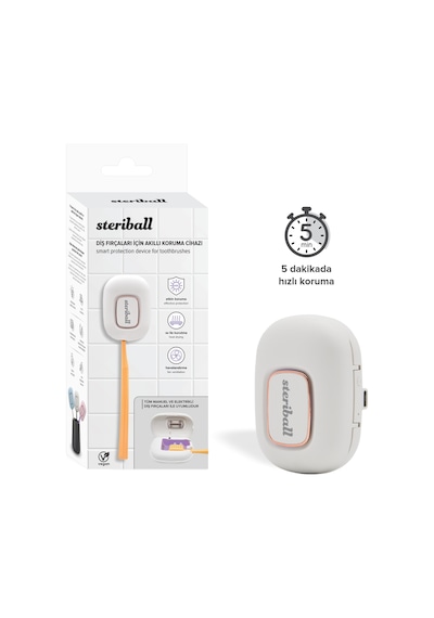 Steriball Diş Fırçaları İçin Akıllı Koruma Cihazı - Beyaz