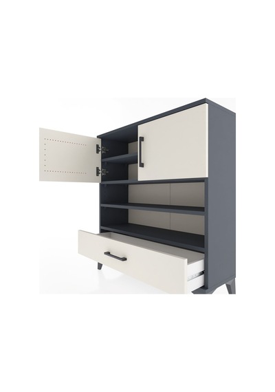 Arges Şifonyer 4 Raflı Tek Çekmeceli 2 Kapaklı 88x30x96 Antra... Antrasit Arges Şifonyer 4 Raflı Tek Çekmeceli 2 Kapaklı 88x30x96 Antra... Antrasit