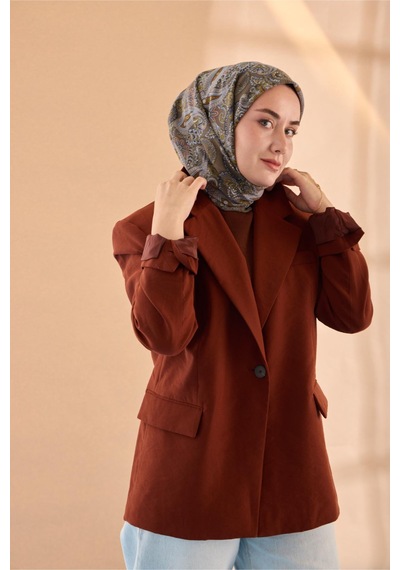 Silk Home Yaz Esintisi Eşarp 150002-07 Koyu Vizon, Vizon, Yağ Yeşili, Taba