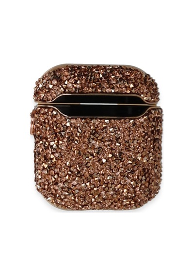 Airpods 2 2.nesil Mira Taşlı Kılıf - Rose Gold