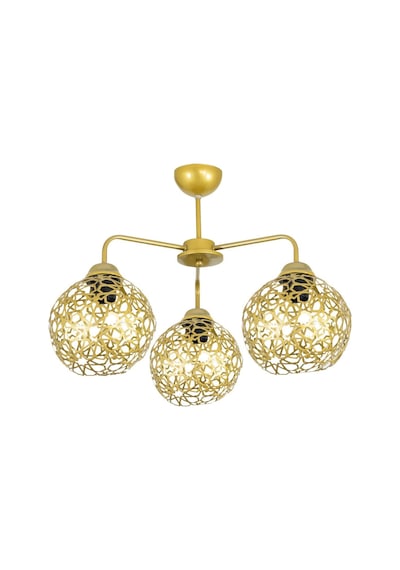 Üçlü Selçuklu Model Modern Gold Plafonyer Avize