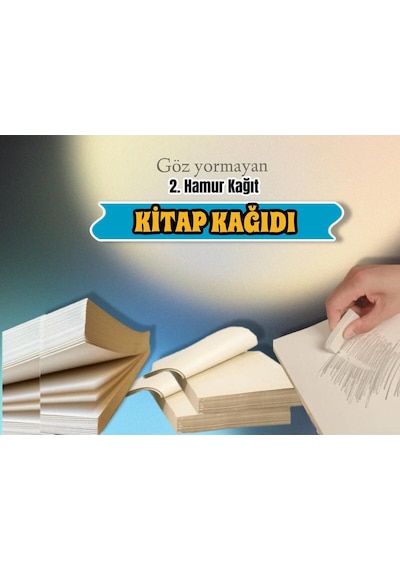 A4 Kitap Kağıdı 2. Hamur Kağıt Göz Yormayan Kağıt 60 Gram 50 Adet