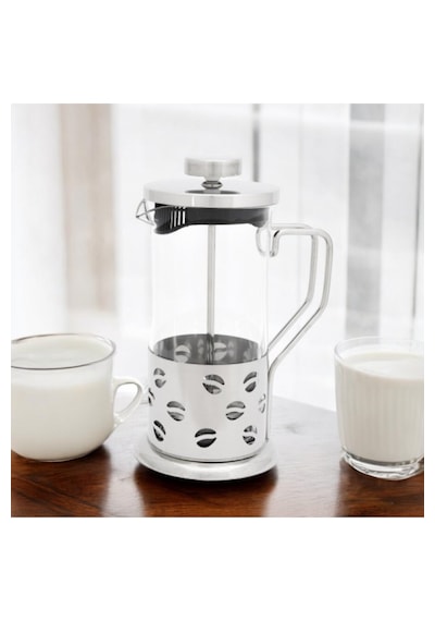 French Press Kahve Ve Çay Demleme Makinası 350 Ml French Press Gümüş