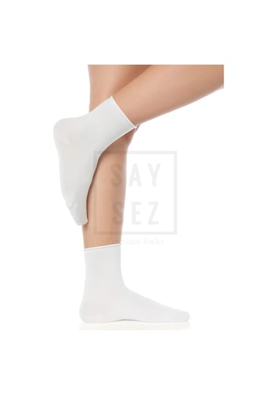 Saysez Bambu Kadın Lastiksiz Soket Dikişsiz Premium Çorap Kutulu 6'lı / İz Bırakmaz / Sıkmayan Çorap Renkli
